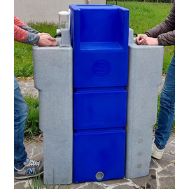mobile double hand wash basin ISOLA | handling per foot operation product photo  S