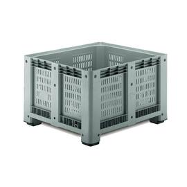 pallet box 610 ltr HDPE grey perforated product photo