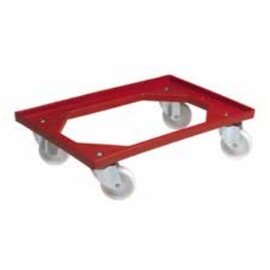 carriage red 4 swivel castors polyamide 610 mm  x 410 mm  H 160 mm product photo
