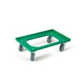 carriage green 4 swivel castors rubber-tyred 610 mm  x 410 mm  H 160 mm product photo