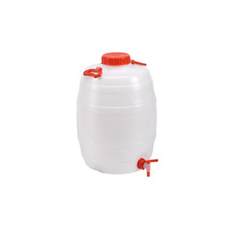 water canister HDPE white red 25 ltr Ø 320 mm  H 440 mm product photo