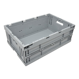 collapsible box Euronorm grey 39 ltr | 600 mm x 400 mm H 215 mm product photo