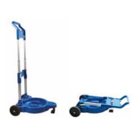 trolley blue 2 fixed rolls 2 braked castors 395 mm  x 500 mm  H 900 mm product photo