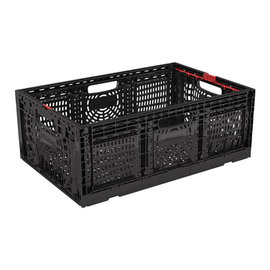 twistlock box | collapsible crate Euronorm black perforated 46.8 ltr | 600 mm x 400 mm H 229 mm product photo