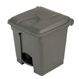 pedal bin 30 ltr plastic grey with pedal  L 410 mm  B 398 mm  H 435 mm product photo