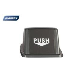 PSD-1081 Hoher Klappdeckel PUSH, rechteckig, grau, Polypropylen, Außenmaße: 335x470 x H 220 mm, Gewicht: 0,7 kg product photo