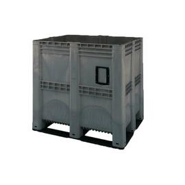 super large container 1400 ltr PE black number of skids 3 Execution closed product photo