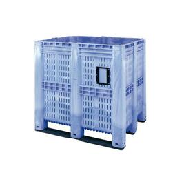 super large container 1400 ltr HDPE blue number of skids 3 perforated product photo