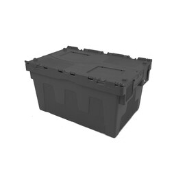 lidded crate 54 ltr PP with lid nestable product photo