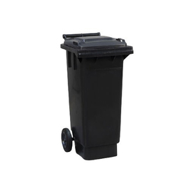 waste container 80 ltr plastic grey hinged lid  L 525 mm  B 450 mm  H 940 mm product photo