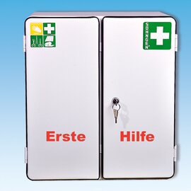 first aid cabinet steel sheet white product photo