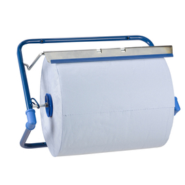 cleaning cloth roll holder metal wall holder blue 405 mm x 375 mm H 265 mm | suitable for rolls of up to 400 mm product photo