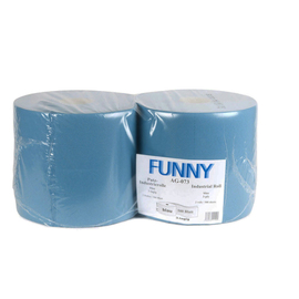 Industriepapierrolle FUNNY recycled paper 3 ply blue product photo