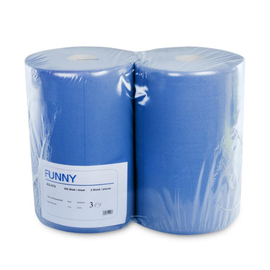 industrial paper roll blue Ø 340 mm L 375 mm | 2 rolls of 500 sheets each product photo