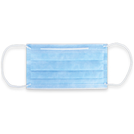mouthguard | nose guard disposable PP blue three-layer | 40 x 25 pieces product photo