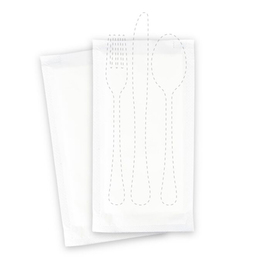 cutlery bag white 1/8 fold 240 mm x 125 mm | 500 pieces product photo  S