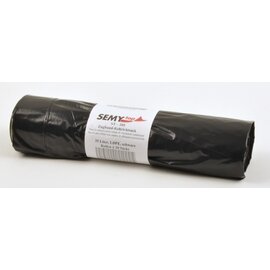 Pull-on tape pouches LDPE, 570 x 600 mm, Type 80, approx. 35 liters, black, environmentally friendly, 20 rolls of 20 pieces product photo