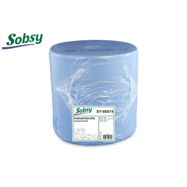 Industriepapierrolle SOPSY recycled paper 3 ply blue product photo