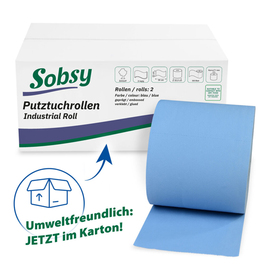 Industriepapierrolle SOPSY cellulose 2 ply blue 220 mm product photo