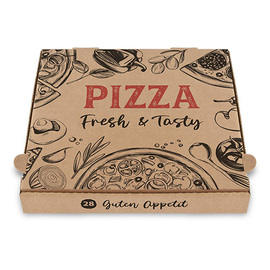 pizza boxes brown | 240 mm x 240 mm H 40 mm product photo  S