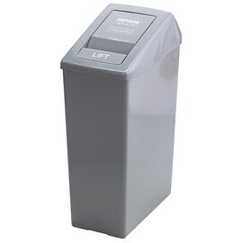 sanitary towel collector bins 30 ltr plastic grey lift-lid  L 200 mm  B 350 mm  H 580 mm product photo