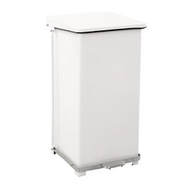 industrial pedal bin 90 ltr white damping lid with pedal fireproof  L 440 mm  B 440 mm  H 770 mm product photo