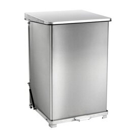 industrial pedal bin 152 ltr stainless steel damping lid with pedal matt fireproof  L 535 mm  B 538 mm  H 780 mm product photo