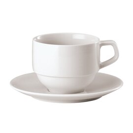 cappuccino cup ROTONDO with handle 220 ml porcelain white  H 70 mm product photo
