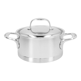 stewing pot 2.2 ltr stainless steel with lid | suitable for induction Ø 180 mm product photo
