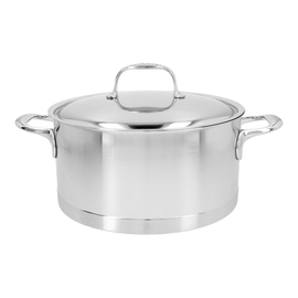 stewing pot 5.2 ltr stainless steel with lid | suitable for induction Ø 240 mm product photo