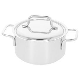 stewing pot 1.5 ltr stainless steel with lid | suitable for induction | base Ø 140 mm product photo
