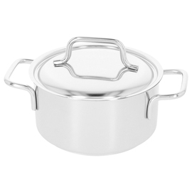 stewing pot 1.5 ltr stainless steel with lid | suitable for induction | base Ø 140 mm product photo