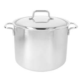 Cooking pot 8 ltr stainless steel with lid | suitable for induction | base Ø 220 mm product photo