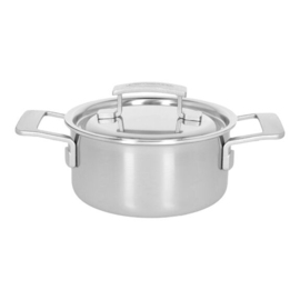stewing pot 1.5 ltr stainless steel with lid | suitable for induction | base Ø 145 mm product photo