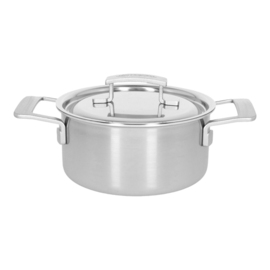 stewing pot 2.2 ltr stainless steel with lid | suitable for induction | base Ø 165 mm product photo