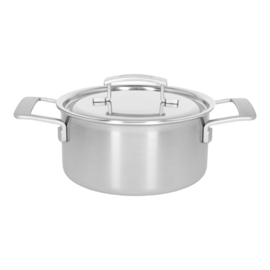 stewing pot 3 ltr stainless steel with lid | suitable for induction | base Ø 185 mm product photo