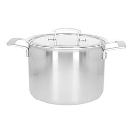 Cooking pot 8 ltr stainless steel with lid | suitable for induction | base Ø 225 mm product photo