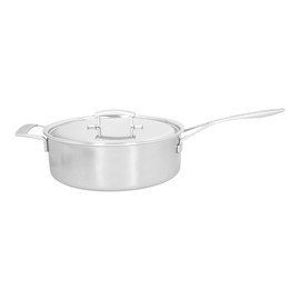 braising pan | stew pot 5.7 ltr stainless steel with lid | suitable for induction | base Ø 280 mm product photo