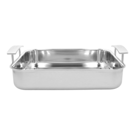 roasting pan 4.9 ltr stainless steel suitable for induction | 370 mm x 270 mm H 70 mm product photo