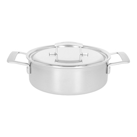 stewpot | roasting pot 3.75 ltr stainless steel with lid | suitable for induction | base Ø 225 mm product photo