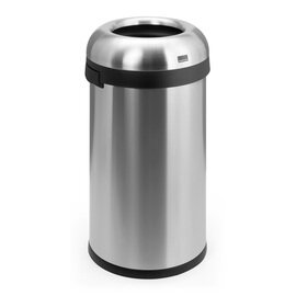 waste container 60 ltr stainless steel aperture on top matt Ø 400 mm  H 740 mm product photo