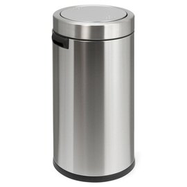 waste container 55 ltr stainless steel swing lid matt Ø 370 mm  H 740 mm product photo