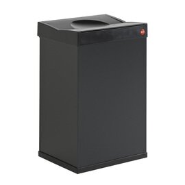 waste container Big Box 40 ltr steel sheet plastic black swing lid  L 340 mm  B 260 mm  H 500 mm product photo