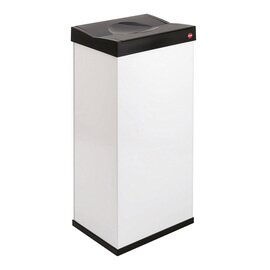 waste container Big Box 60 ltr steel sheet plastic white|black swing lid  L 340 mm  B 260 mm  H 750 mm product photo