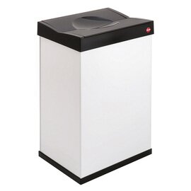 waste container Big Box 50 ltr steel sheet plastic white|black swing lid  L 340 mm  B 260 mm  H 500 mm product photo