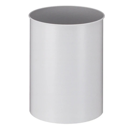 wastepaper basket metal grey round 15 ltr H 305 mm product photo