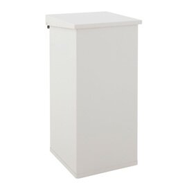 waste container CARRO-LIFT 110 ltr aluminium white lift-lid fireproof  L 360 mm  B 360 mm  H 800 mm product photo