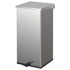 pedal bin Carro-Kick aluminium 110 ltr stainless steel look damping lid fireproof product photo