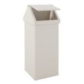 waste container Carro-Swing 110 ltr aluminium ivory white swing lid fireproof  L 360 mm  B 360 mm  H 1000 mm product photo