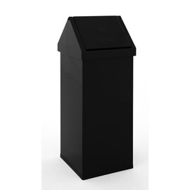 waste container Carro-Swing 110 ltr aluminium black swing lid fireproof  L 360 mm  B 360 mm  H 1000 mm product photo